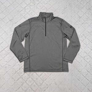 The North Face Jacket Men's L Gray Tech ¼ Zip Fleece Smooth Faced Outdoor Hike